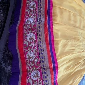 Yellow Colorful Womens Anarkali Suit